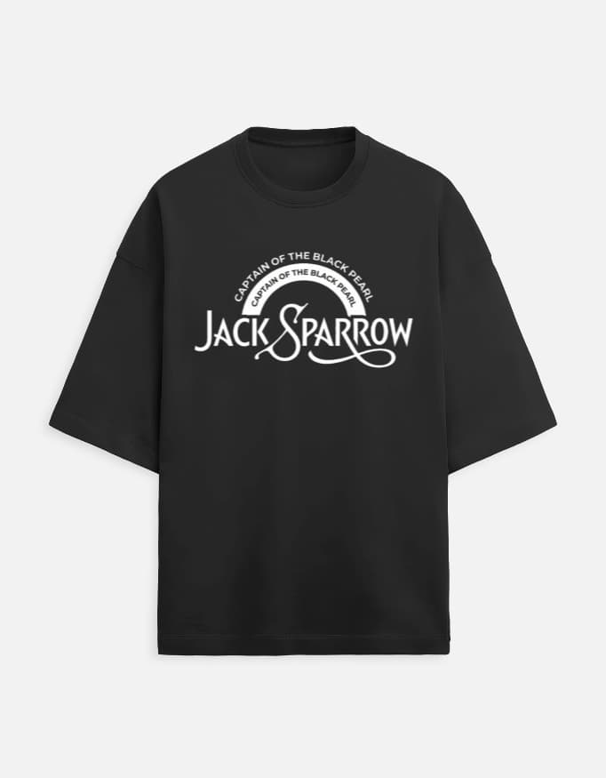 UNISEX TERRY OVERSIZED TEE - CAPTIAN JACK SPARROW image 1