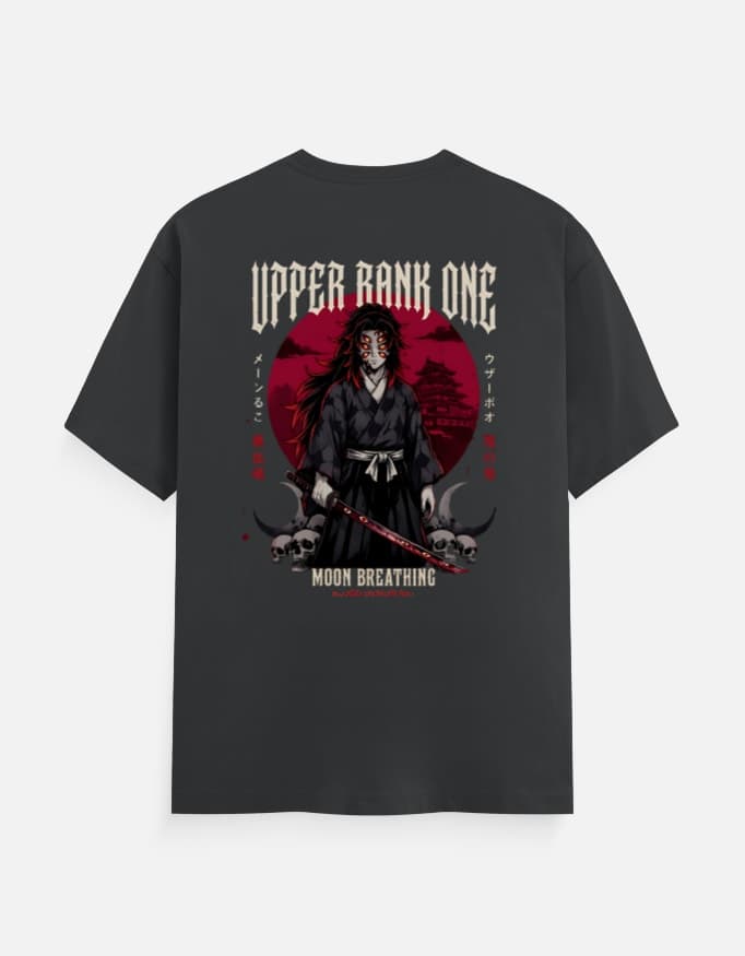 Kokushibo Upper Rank One Dual Print Oversized T-Shirt – Demon Slayer