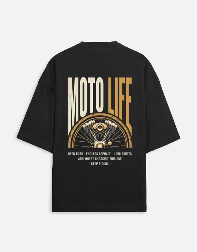 MOTO LIFE - OVERSIZED UNISEX TSHIRTS