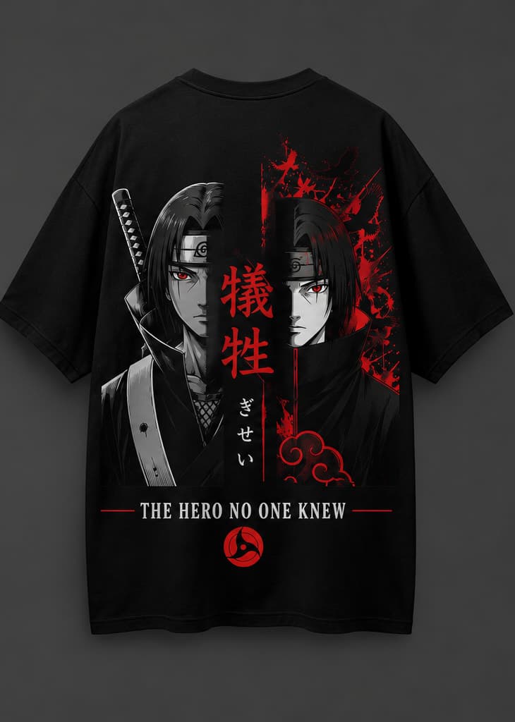 Itachi Uchiha – The Hero No One Knew Oversized T-Shirt