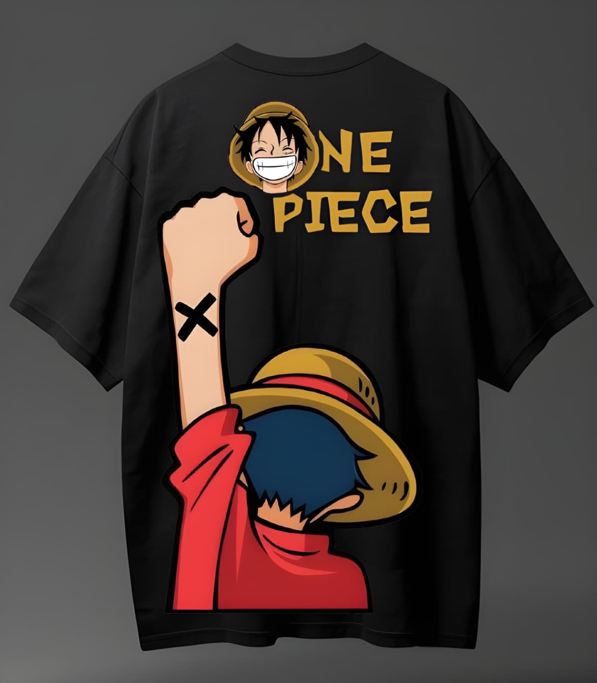 Straw Hat Fist — One Piece Oversized Tee image 2